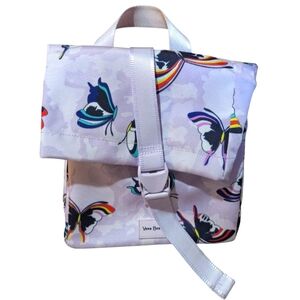Vera Bradley Lunch Bag Purple Butterfly Foldover Preppy Cottagecore